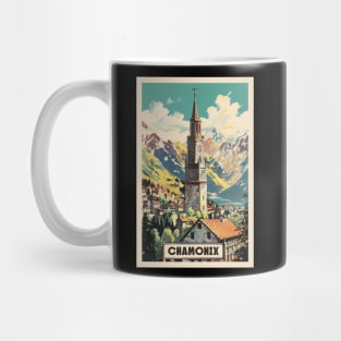 Chamonix, Mont Blan, Ski Poster Mug